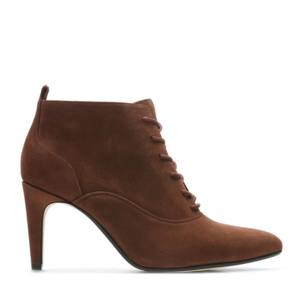 Clarks Womens Laina Jasmine Ankle Boots Brown | UK-9621458 - Click Image to Close